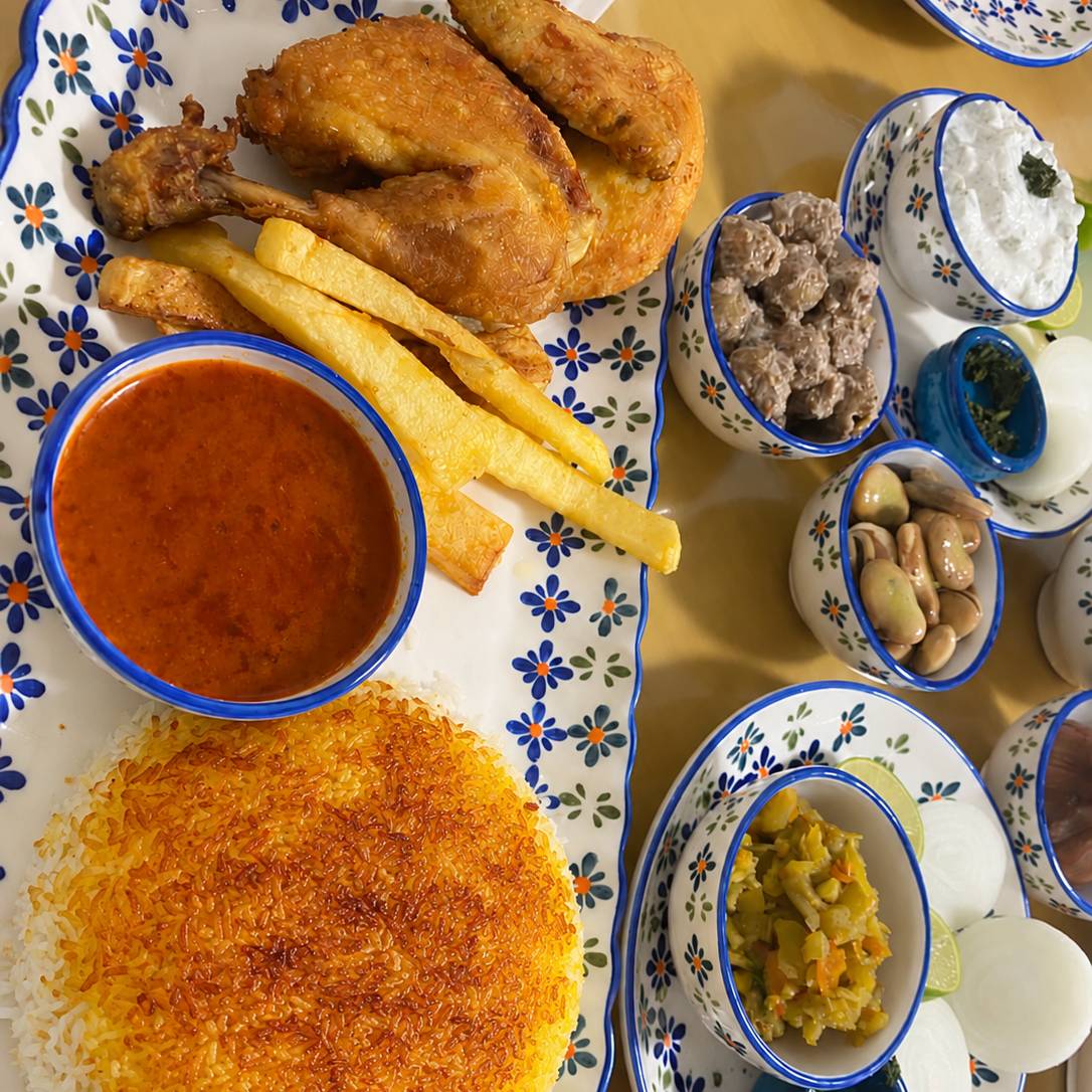 چلومرغ سرخ شده